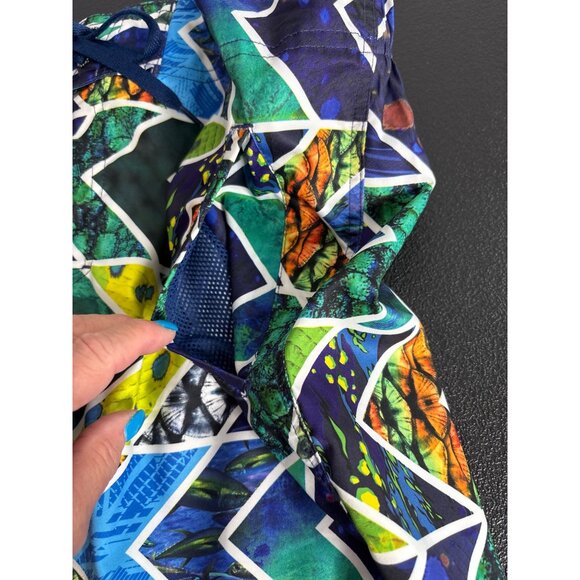 Reel Legends Performance Wear Men's Colorful Geo Board Shorts Size L - Picture 3 of 8